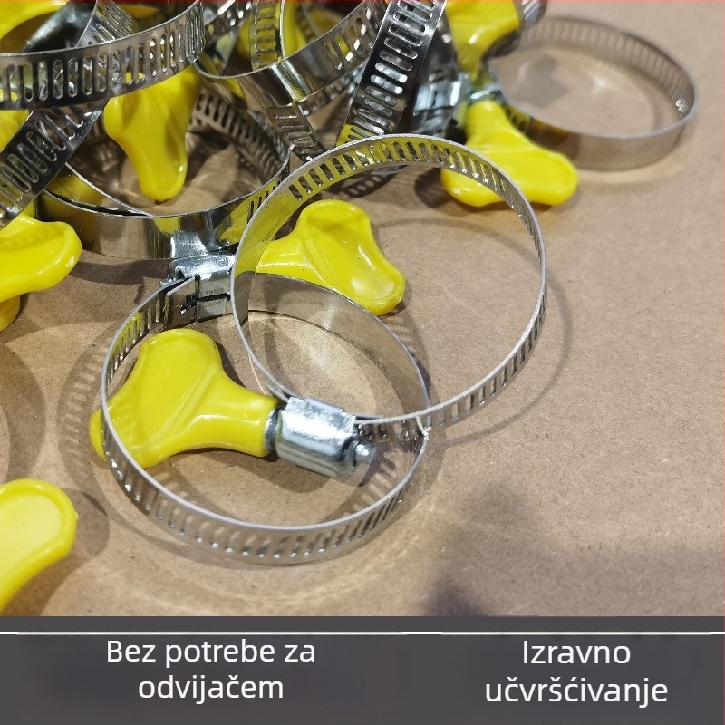 Nerđajući čelični stezni klip s ručkom, podesiva 13-44 mm, debljina zida 1 mm, prvorazredna kvaliteta