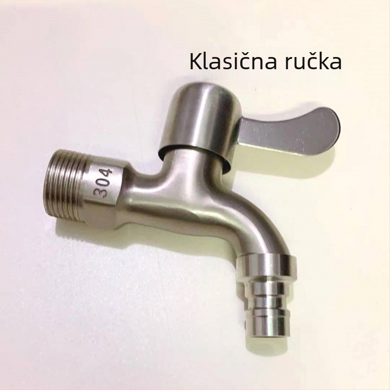 Kran za perilicu rublja od nehrđajućeg čelika, razdjelni ventil, model 1111, jedinstvena konstrukcija, keramički disk ventila