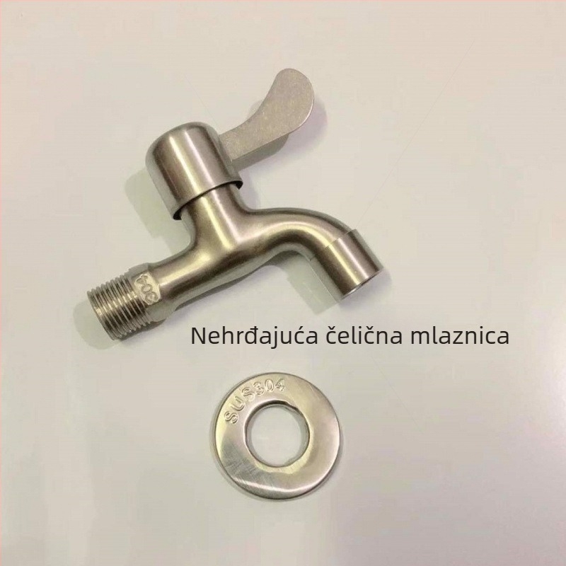 Kran za perilicu rublja od nehrđajućeg čelika, razdjelni ventil, model 1111, jedinstvena konstrukcija, keramički disk ventila