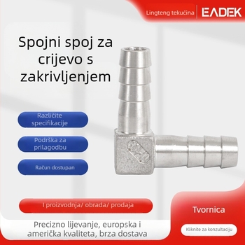 304 nehrđajući čelik, L-tip dvostruko utikač, spoj za crijevo s pagoda glavom, dvostruki spoj, Pagoda Elbow Hose Fitting, marka Lingteng, podrijetlo Zhejiang Quzhou