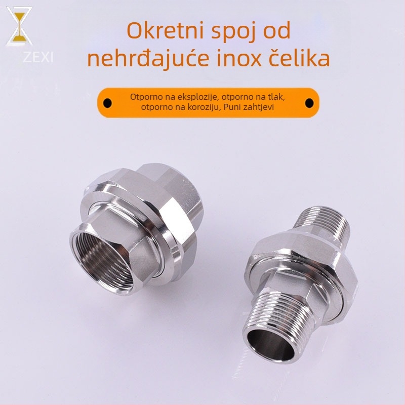 Navojni spoj od nehrđajućeg čelika za cijevi, debeli zid