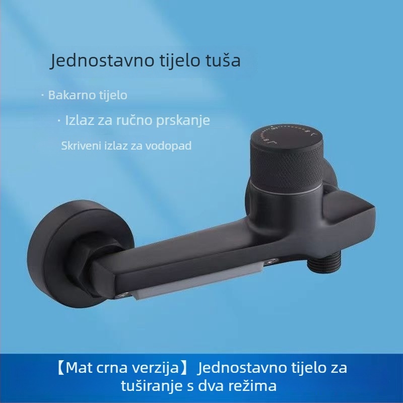 Trostruki ugradbeni bakreni miješalica za kadu s keramičkom jezgrom ventila i elektroplakiranim završnim slojem, 0–100 °C