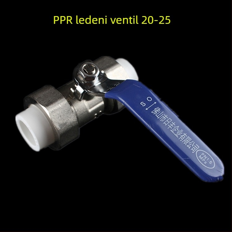 Rifeng bakreni kuglasti ventil, kompatibilan s PPR cijevima, dvostruko toplo zavarivanje, Ø20 mm, model 441, debljina stijenke 0,28 mm