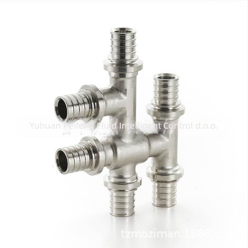 PF-1641 Bakreni šestoputni spoj za cijevi, promjer 10 mm, debljina stijenke 10 mm