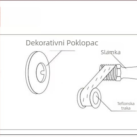 Ventil za perilicu rublja za kućnu upotrebu, debelog dizajna, od plastike, keramički disk ventil, spiralno otvaranje