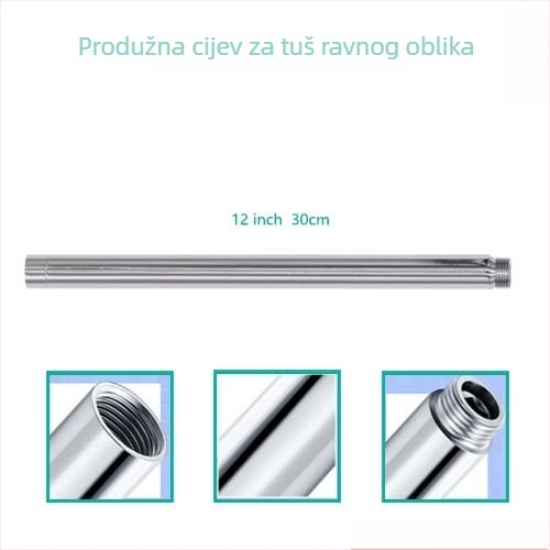 Ugradbena tuš kolona — nehrđajući čelik, kišni režim, krom završna obrada, model 4FWG, skriveni tip