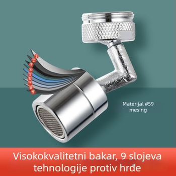 Električna kuhinjska slavina s keramičnim disk ventilom, kromirana površina, CE certifikat
