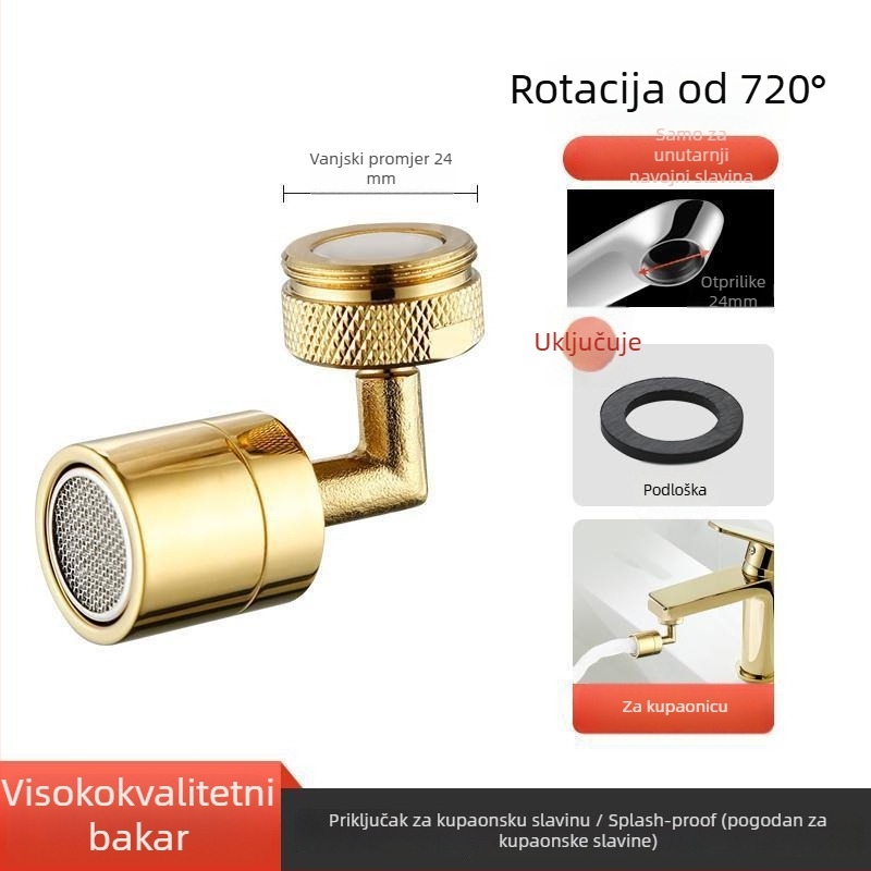 Električna kuhinjska slavina s keramičnim disk ventilom, kromirana površina, CE certifikat