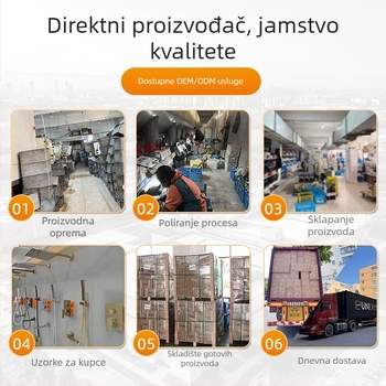 Skriti zidni set za tuširanje, kvadratni oblik, model jsd077, materijal bakar, kišni režim