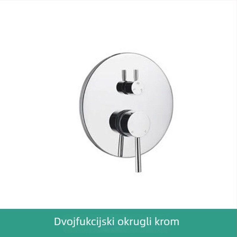 Skriti zidni set za tuširanje, kvadratni oblik, model jsd077, materijal bakar, kišni režim