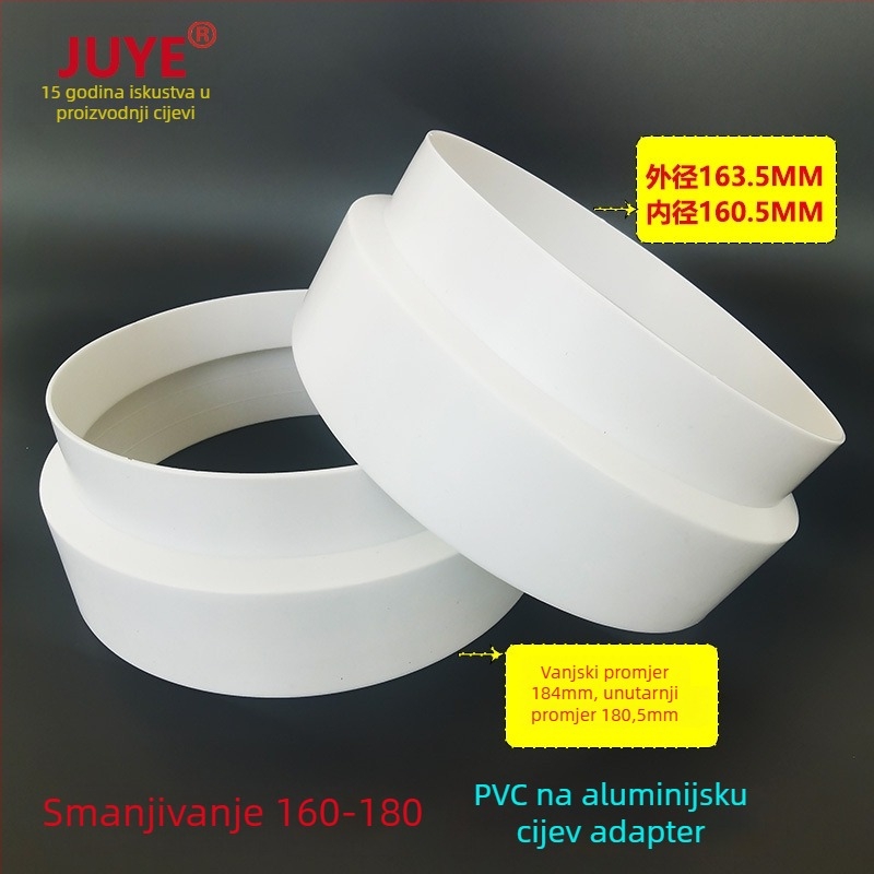 Redukcijski prsten za PVC cijev – materijal PP, debljina zida 2 mm, promjenjiv promjer