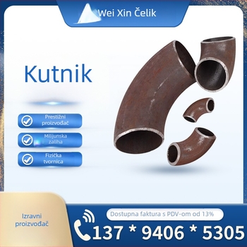 Nerđavi čelik 90° zavareno koljeno, otporno na koroziju, debljina zida 3 mm, CCC
