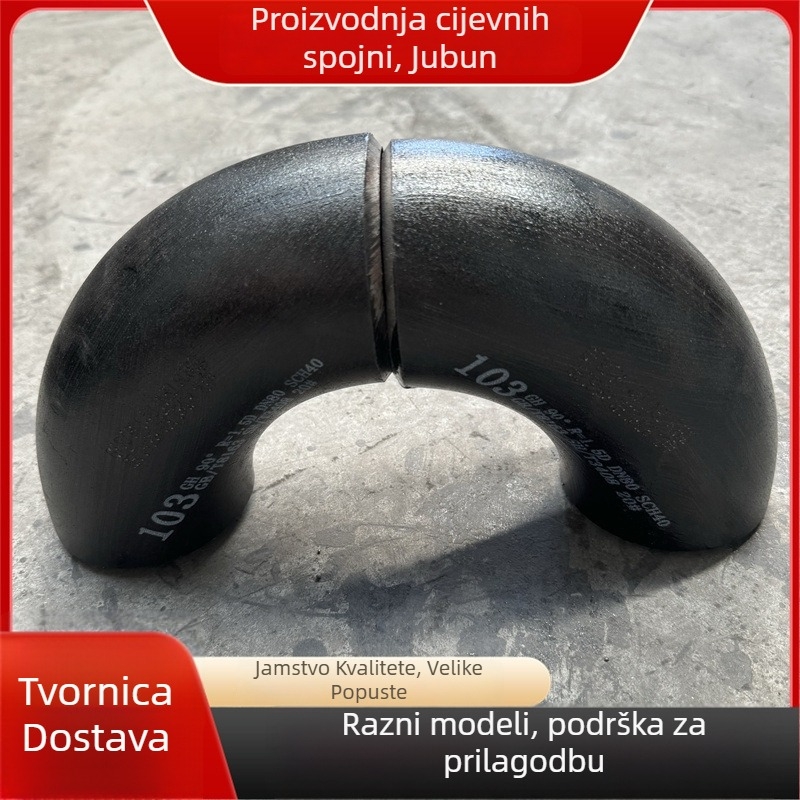 Kut cijevi, U-tip kratki radijus, 180°/90°/45°, čelik ugljik, debljina zida 3 mm, debljina cijevi 3 mm