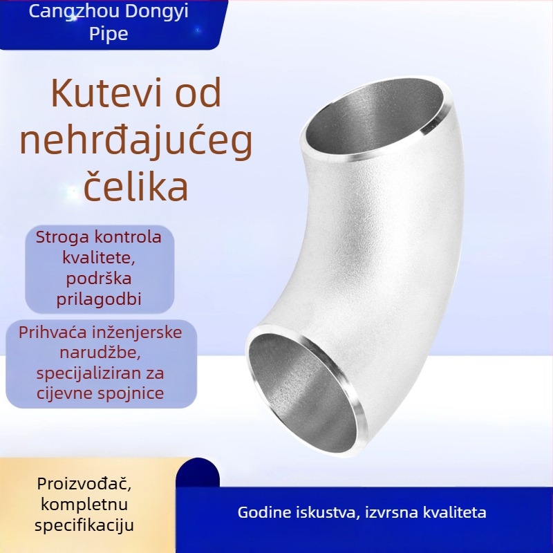 Lakat cijevi od nehrđajućeg čelika 304, zavareni redukcijski lakat, otporan na koroziju i visok tlak