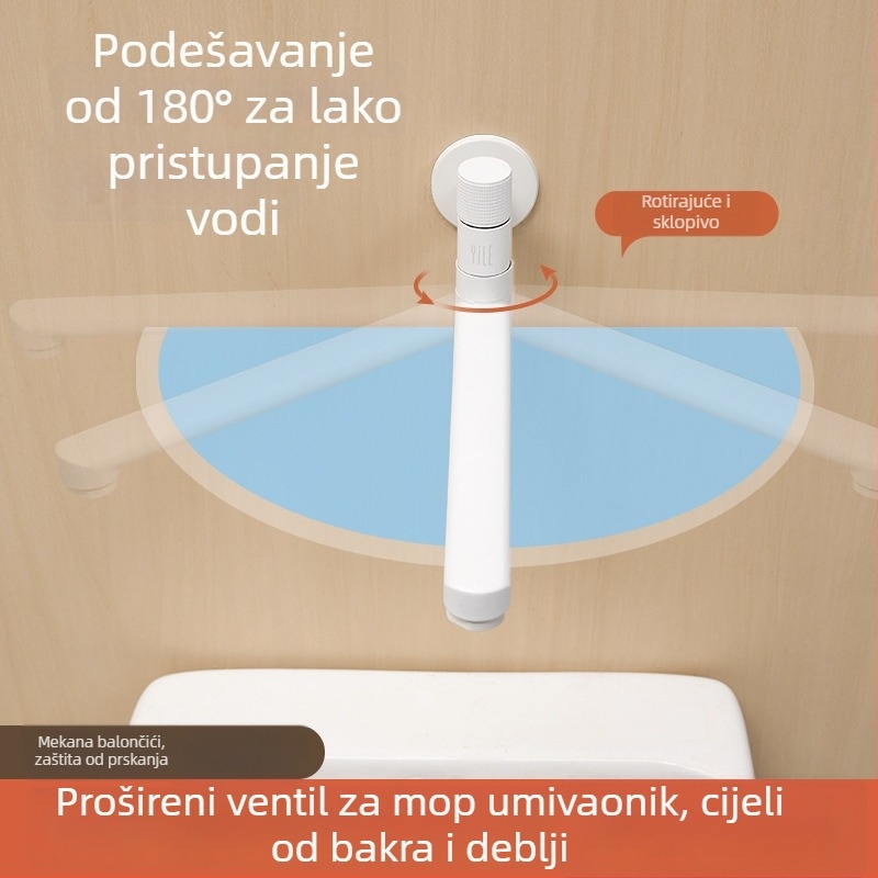 Kuhinjska slavina od mjedi s keramičkim ventila, sklopiva instalacija, jednoruka, model D015