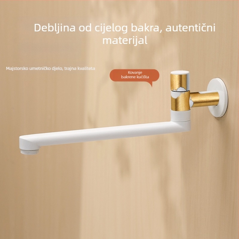 Kuhinjska slavina od mjedi s keramičkim ventila, sklopiva instalacija, jednoruka, model D015