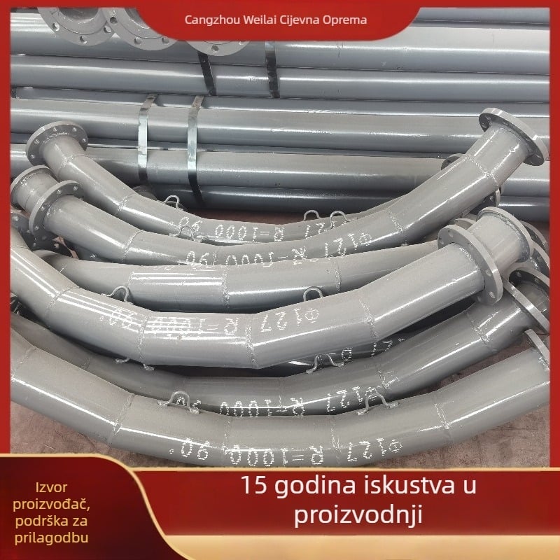 Keramičko-kompozitno koljeno cijevi, materijal: aluminijev oksid keramika, standard GB/T12459, težina 10 kg, posebne značajke: visoka tlačna otpornost; otpornost na koroziju; dobra elastičnost