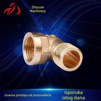 Bakarni kutni spoj s unutarnjim i vanjskim navojom, model TWT-002, debljina zida 2, visoka tlačna otpornost