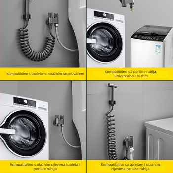 Kran za perilicu rublja s automatskim zatvaranjem, dvostruka ručica, ugradnja u zid MM-021