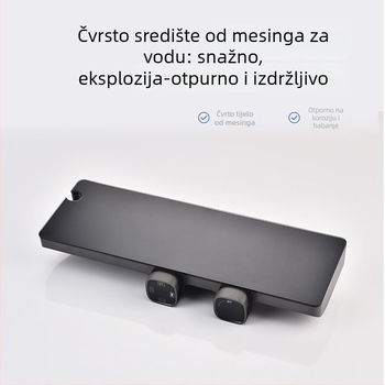 Zidni set tuša s prostorom za skladištenje, bakar+ABS, funkcije raspršivanja i kiše, kvadratna tuš glava, model SM1101