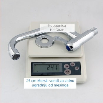 Zidna kuhinjska slavina - okretna, bakrena, ugrađena, samo hladna voda