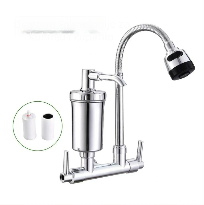 QT9936 miješana slavina za kuhinju, ugrađena instalacija, ABS materijal, radna temperatura 10–80°C