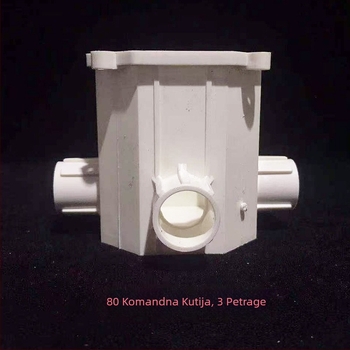 PVC oktogonalna ugrađena kutija za spojnice, model 60-70-80-100, debljina zida 2,5 mm, razred AAAAA