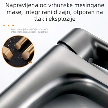 Baterija za umivaonik od bakra s izvlačnim mlazom, jednoručna, keramički uložak