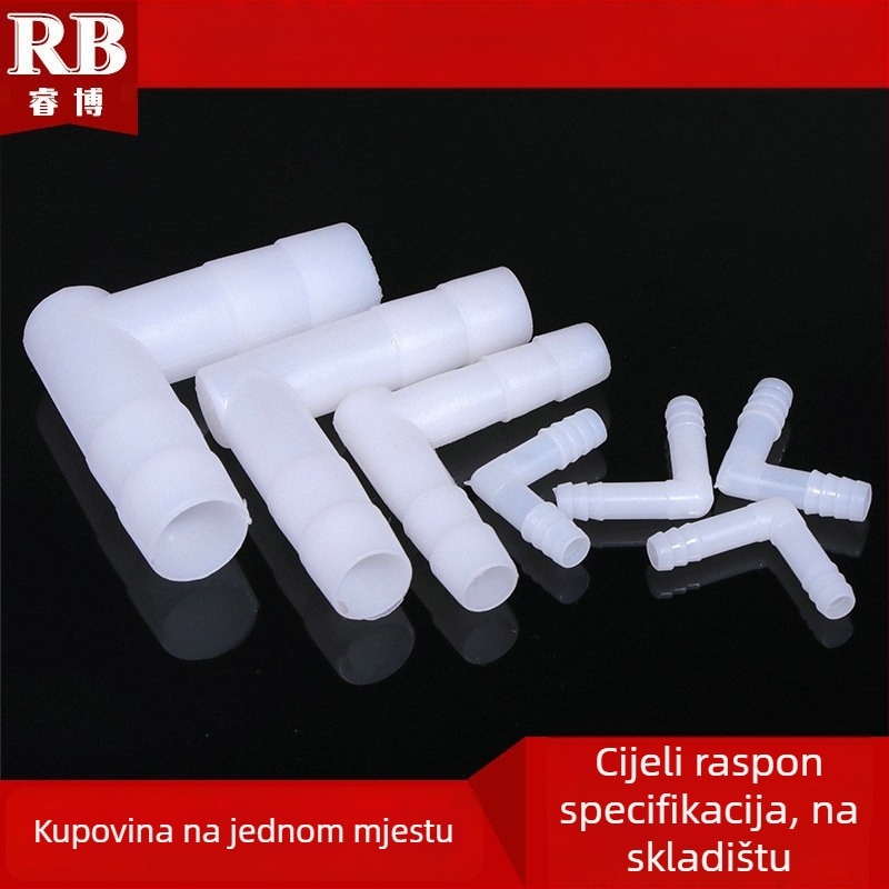 RB-009 Plastični 90° spoj za crijevo, otporan na koroziju, promjeri 10/16/20/25 mm