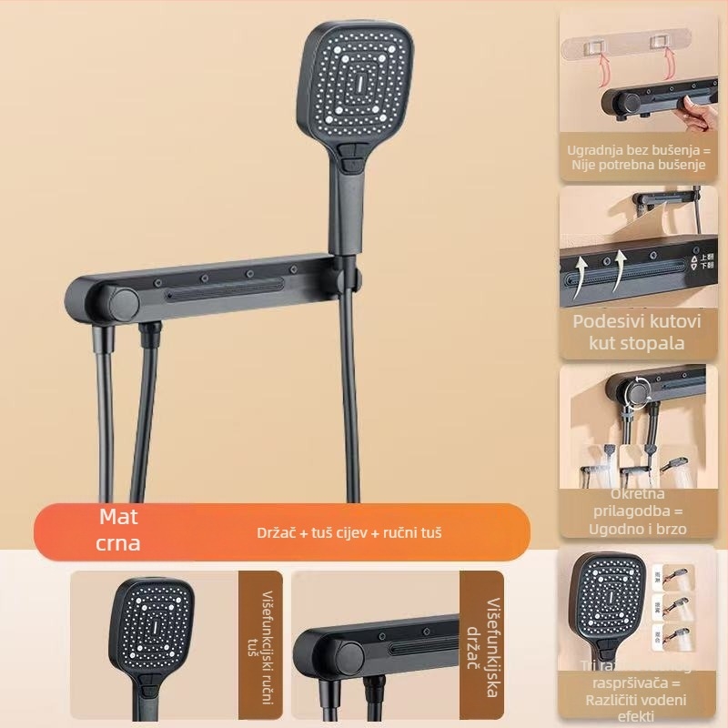 Rain tuš set, bakrena konstrukcija, jednostavan i elegantan dizajn.
