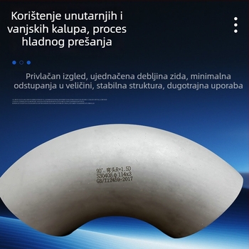 Kut od nehrđajućeg čelika 304, 90° kut, zavareni, industrijske klase, model S30408