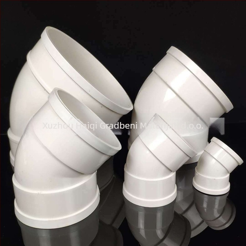 PVC 45° koljeno za odvodne cijevi, otporno na koroziju, Haiqi model