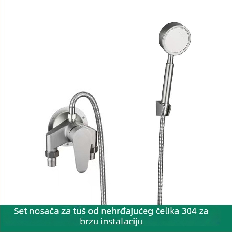 Tuš set od nehrđajućeg čelika 304, zidni montažni set, funkcija kišnica, model XMS-7101, radna temperatura 1–90°C