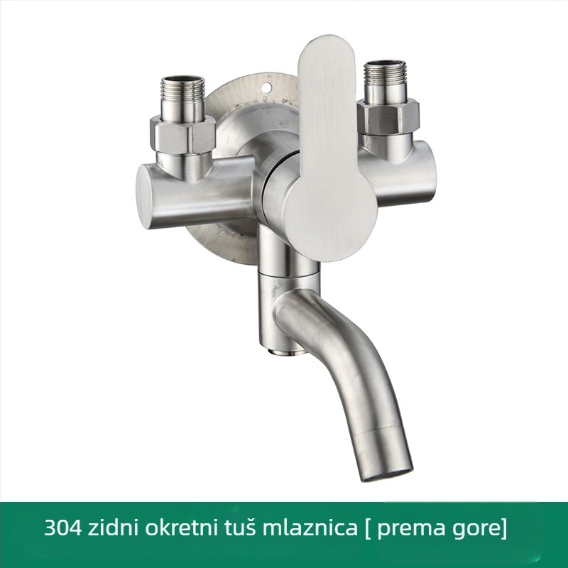 Tuš set od nehrđajućeg čelika 304, zidni montažni set, funkcija kišnica, model XMS-7101, radna temperatura 1–90°C