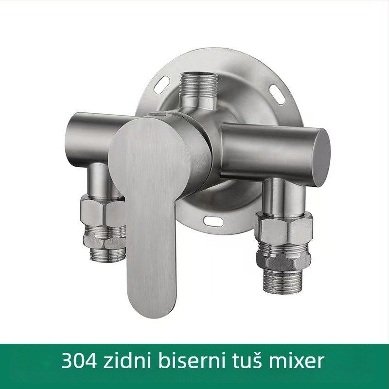 Tuš set od nehrđajućeg čelika 304, zidni montažni set, funkcija kišnica, model XMS-7101, radna temperatura 1–90°C