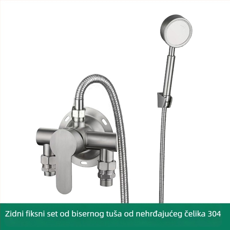 Tuš set od nehrđajućeg čelika 304, zidni montažni set, funkcija kišnica, model XMS-7101, radna temperatura 1–90°C