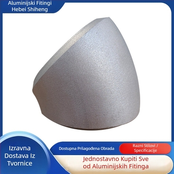 Aluminijski zavoj cijevi, zavareni, 90°, prilagođena debljina zida, otpornost na visoki tlak