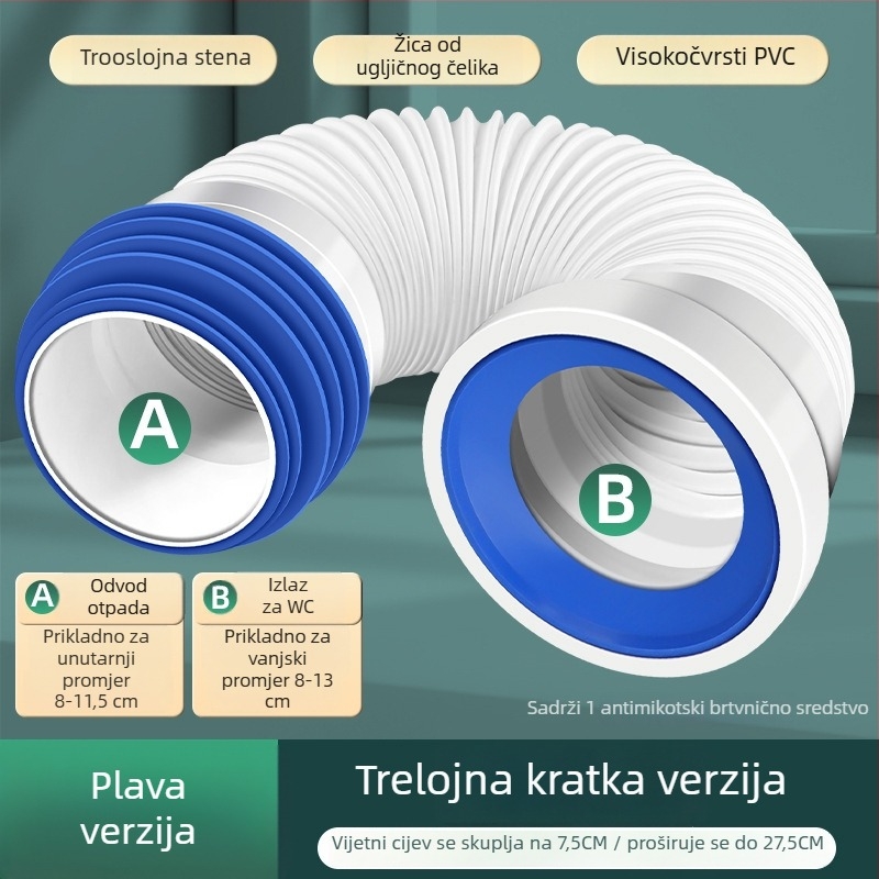 Toaletni flanš – PVC, branda Jufan bathroom, montaža ljepilom, moderan i jednostavan stil