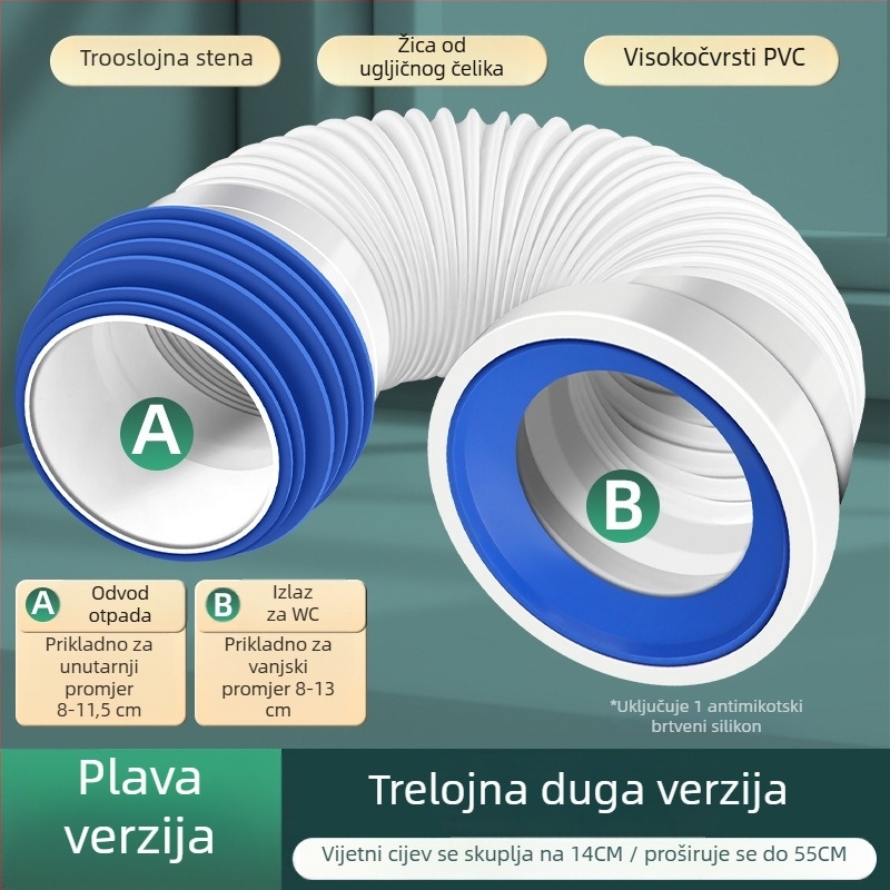 Toaletni flanš – PVC, branda Jufan bathroom, montaža ljepilom, moderan i jednostavan stil