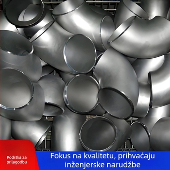 Kut od nehrđajućeg čelika 304, redukcijski, presovan bezšav, 45°/90°, butt-weld spoj