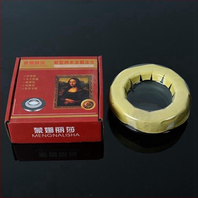 Prsten brtve za toaletni flange - pomak 3-5 cm; Materijal: plastika + guma; Ugradnja