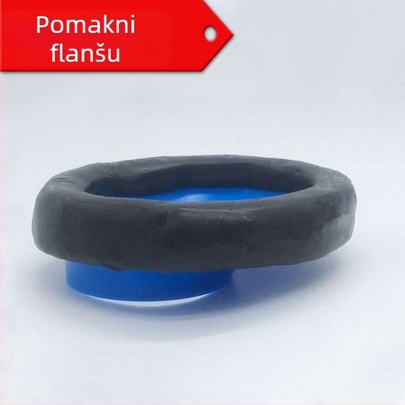 Prsten brtve za toaletni flange - pomak 3-5 cm; Materijal: plastika + guma; Ugradnja