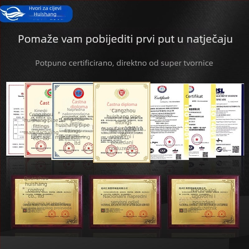 304/316L nehrđajući čelik butt-weld koljeno, 90° stupnjeva, nacionalni standard