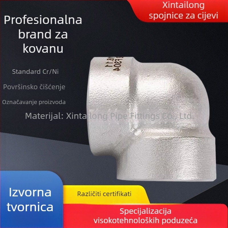 Nerđajuće čelično koljeno 304L/316L, Socket Weld, 90°, visok tlak 3000 lb