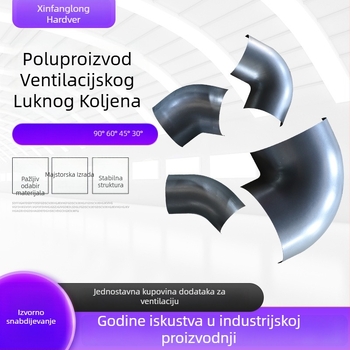 Ventilacijski kut s flanšom, polukutni segment, 90°/45°, nehrđajući čelik, prilagođena debljina zida, nestandardna klasa, dobra elastičnost