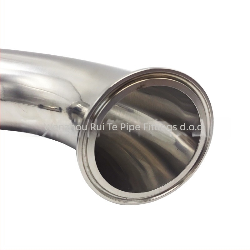 Nehrđajući čelik 90° koljeno za sanitarne cijevi, 3A standard, materijal 304/316, model 08, debljina stijenke 1,6 mm, otpornost na koroziju