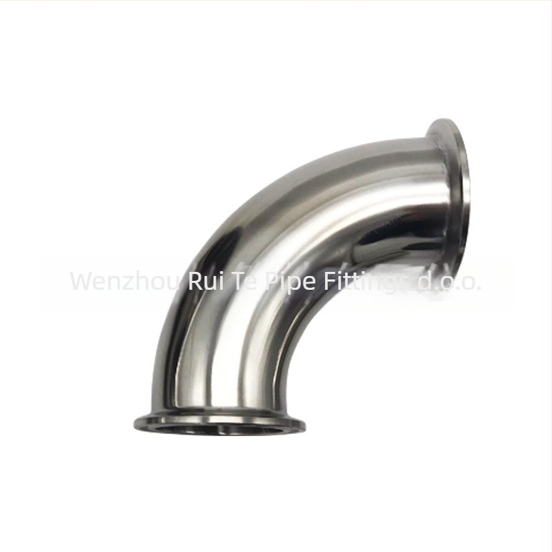 Nehrđajući čelik 90° koljeno za sanitarne cijevi, 3A standard, materijal 304/316, model 08, debljina stijenke 1,6 mm, otpornost na koroziju
