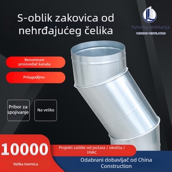 S-oblik koljena za ispušni sustav od nehrđajućeg čelika, 45°/90°, otporan na koroziju, model Yx-s01