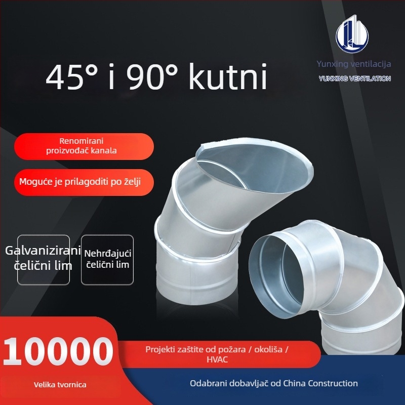 S-oblik koljena za ispušni sustav od nehrđajućeg čelika, 45°/90°, otporan na koroziju, model Yx-s01
