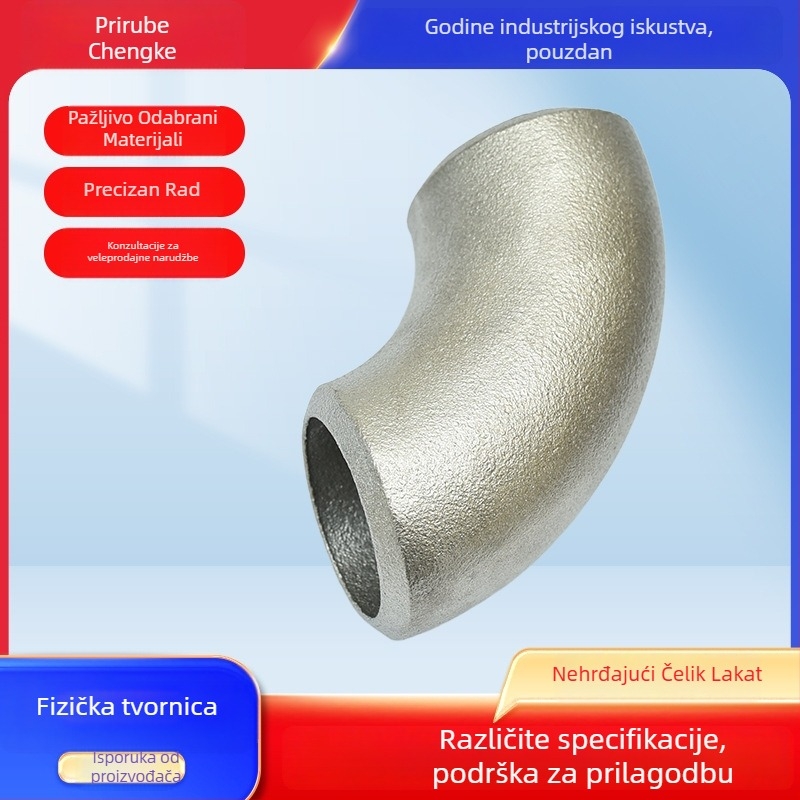 Nerđajući čelični kut 90° za zavarivanje, Butt Weld, Ø21–3000 mm, debljina zida 2–30 mm